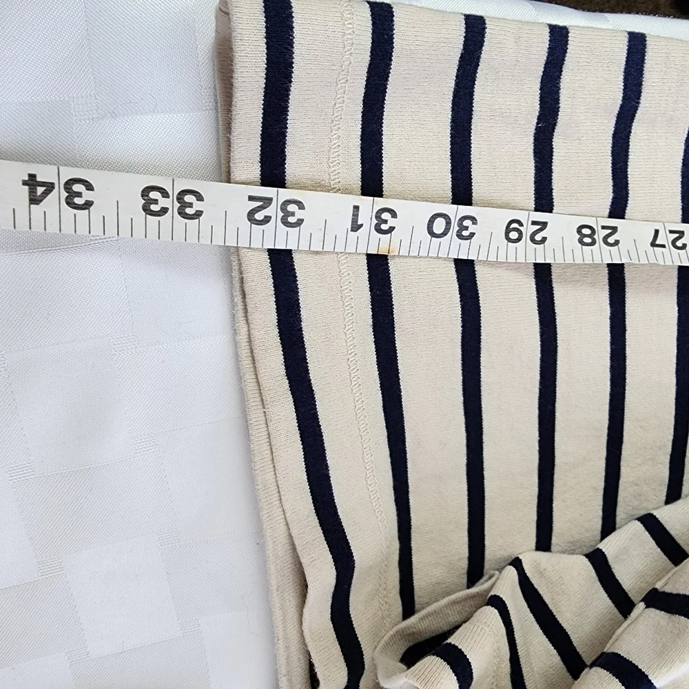 J.Crew Crew Neck Nautica Horizontal Striped 100 % Cotton Shift Dress Size S